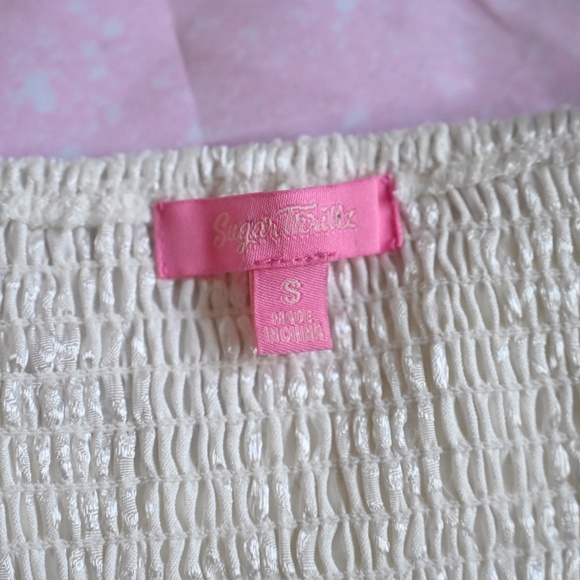 Sugar Thrillz White Crop Top – Size S 🤍✨ - Picture 3 of 3